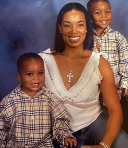 Young Koraun Mayweather with his late mom Josie and brother Zion.